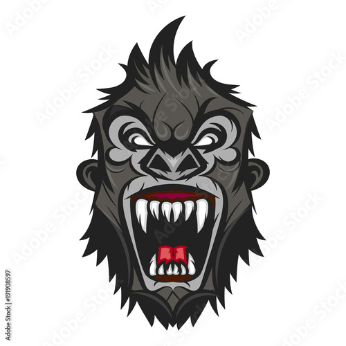 Gorilla head vector