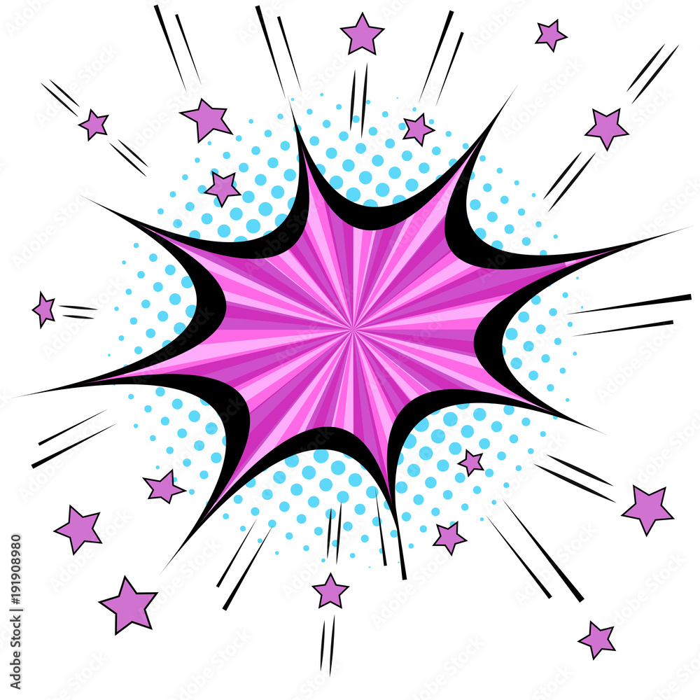 Fototapeta premium Comic bright super template