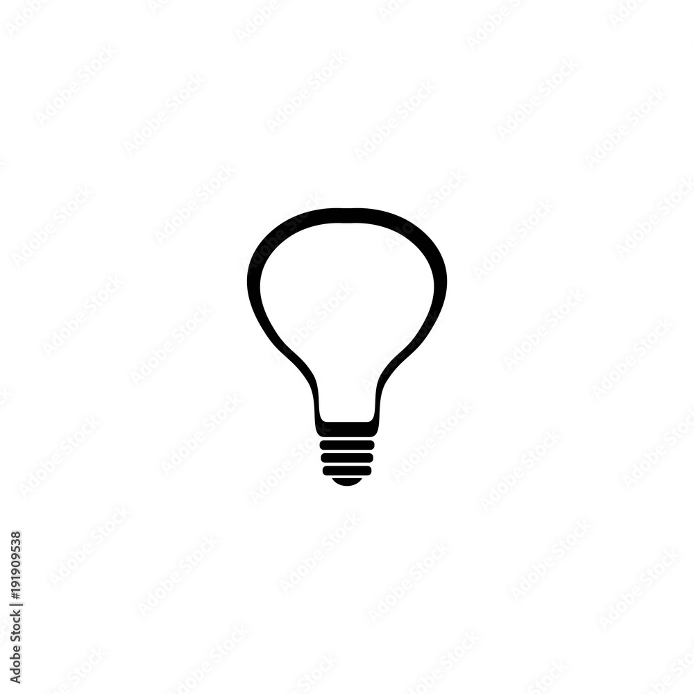 bulb icon. flat design bulb icon. flat design