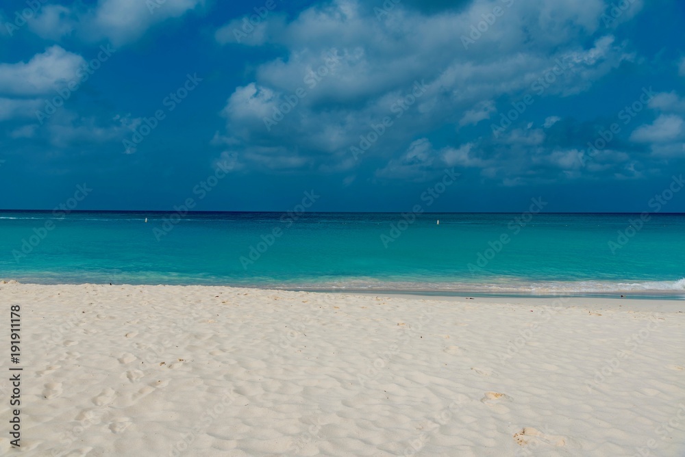 panorama of the Eagle Beach white beach of the Caribbean sea Island of Aruba panorama of the Eagle Beach white beach of the Caribbean sea Island of Aruba