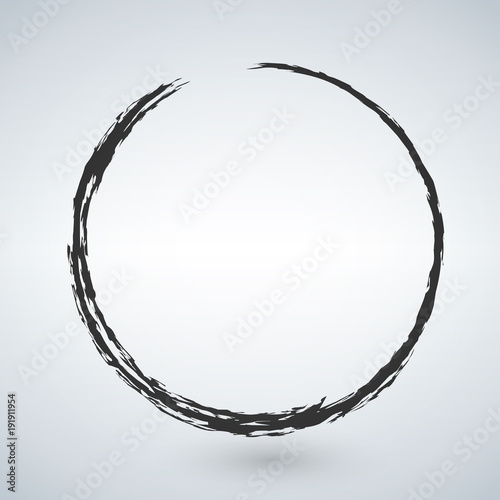 Vector Grunge circle. Isola...