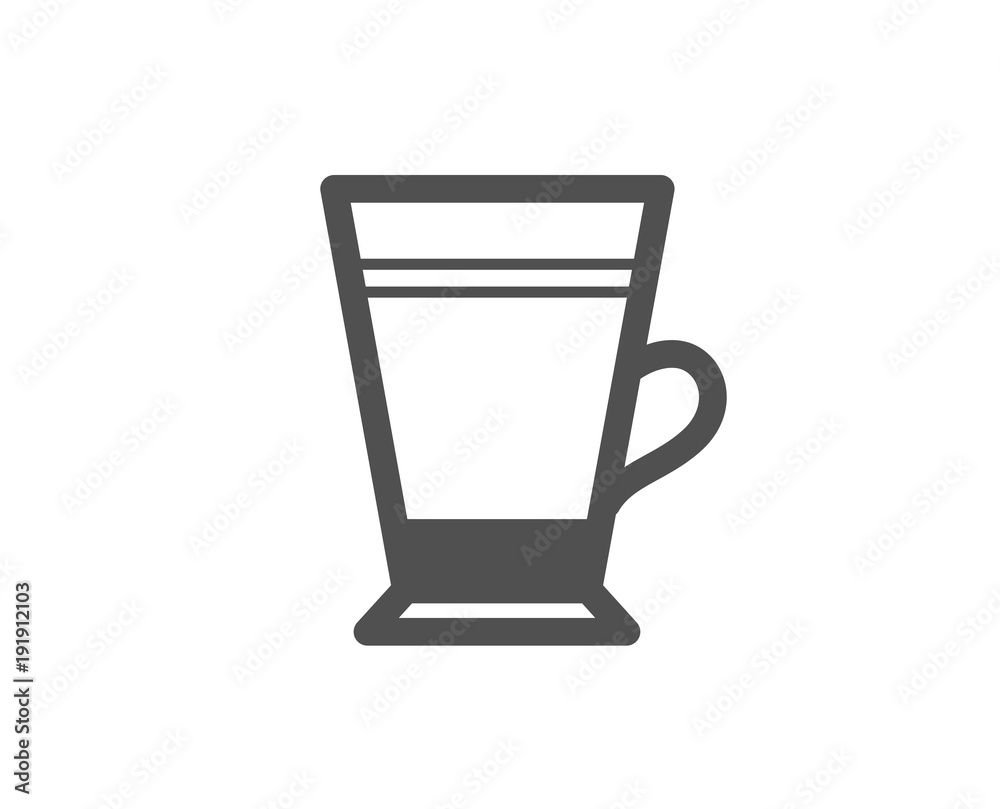 Latte coffee icon. Hot drink sign. Beverage symbol. Quality design elements. Classic style. Vector Latte coffee icon. Hot drink sign. Beverage symbol. Quality design elements. Classic style. Vector
