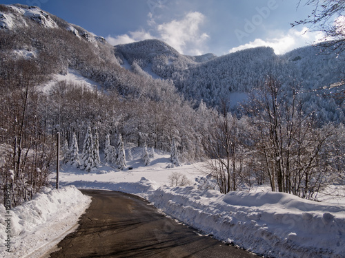 Paso de Lagastrello, Emilia Romagna. The start of the spring thaw.