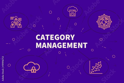 Photography Conceptual business illustration with the words category management