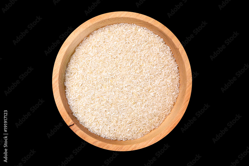 Isolated plate with rice cereals on a black background. Natural and healthy food concept. Material for design. Isolated plate with rice cereals on a black background. Natural and healthy food concept. Material for design.