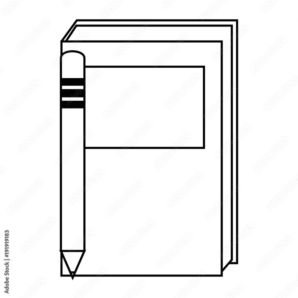 text book with pencil vector illustration design text book with pencil vector illustration design