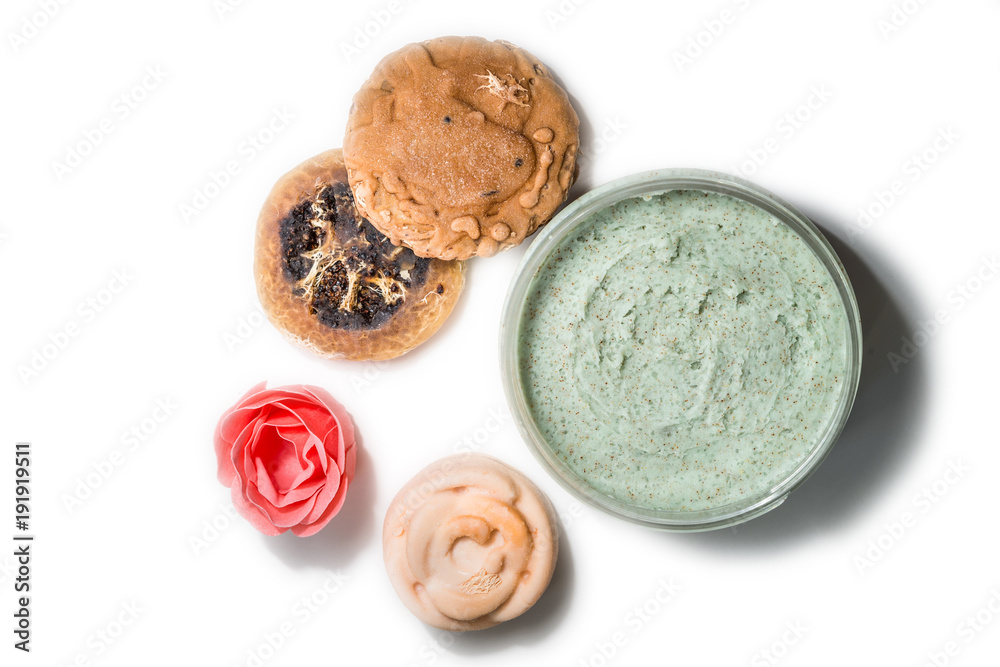 A set of several accessories for skincare A set of several accessories for skincare