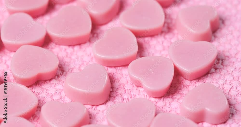 Pink chocolate on pink background Pink chocolate on pink background