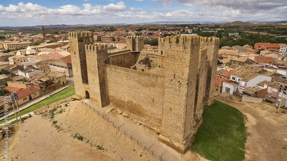 Castle of Sadaba in Zaragoza province, Spain