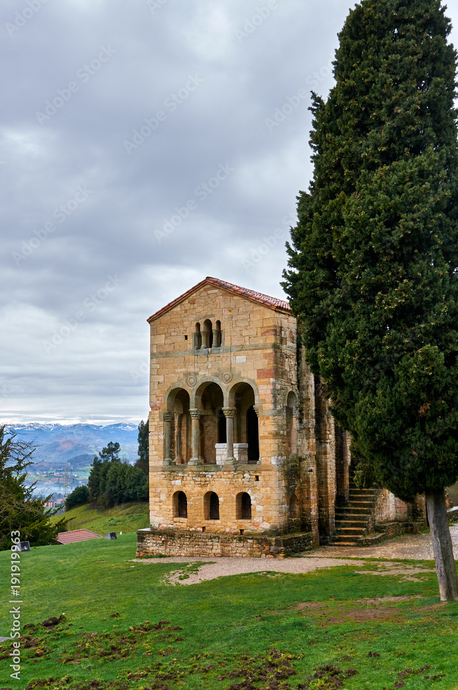 Santa María del Naranco. Pre-romanesque palace and chuch in Asturias.
