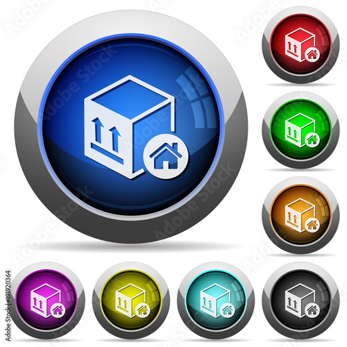 Package warehouse round glossy buttons