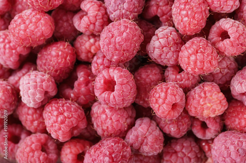 raw fresh raspberries