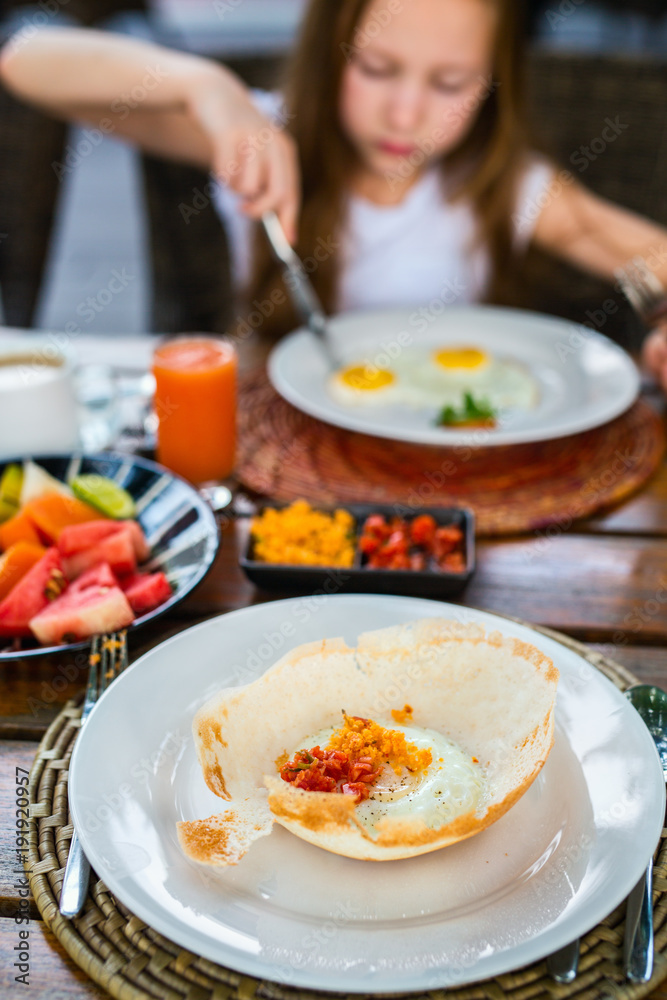 Egg hopper Sri Lankan breakfast Egg hopper Sri Lankan breakfast