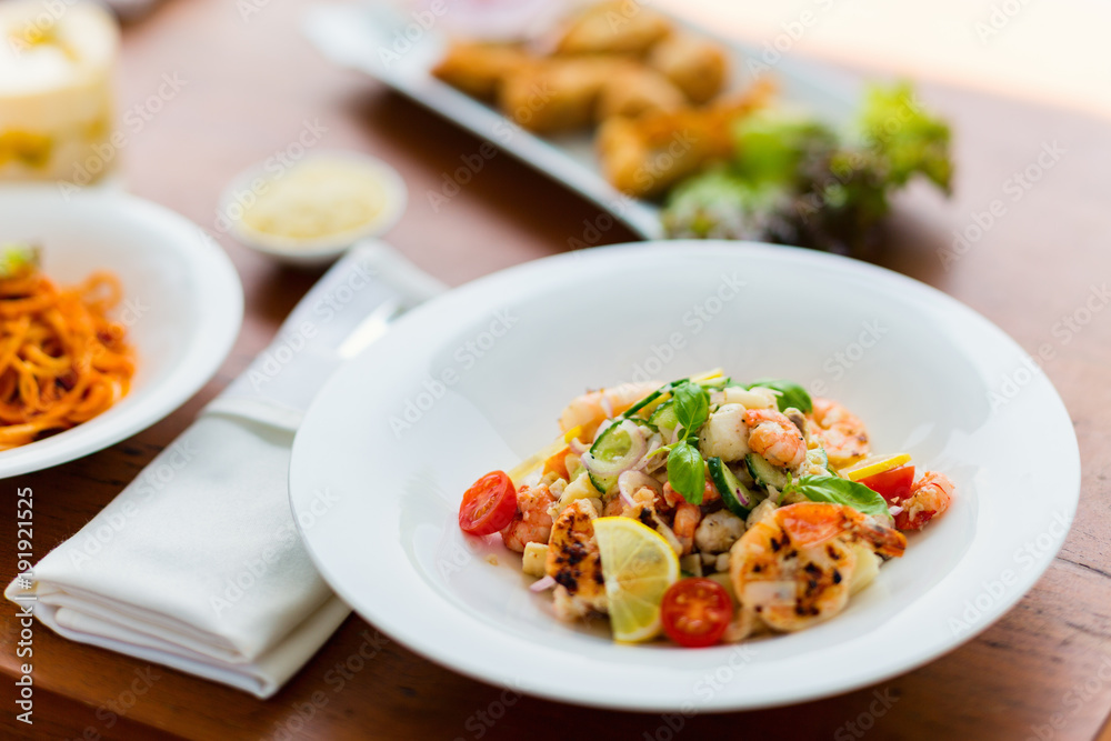 Delicious seafood lunch Delicious seafood lunch