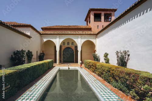 Ancient Arab Palace Alcazaba in Malaga