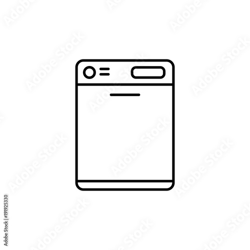 Dishwasher icon. Element of home appliances for mobile concept and web apps. Thin line icon for website design and development, app development. Premium icon