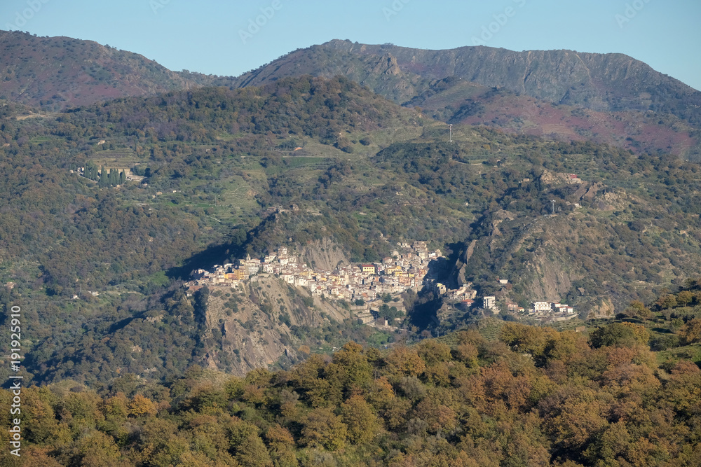 Motta Camastra Settlement On Peloritani Mountains, Sicily