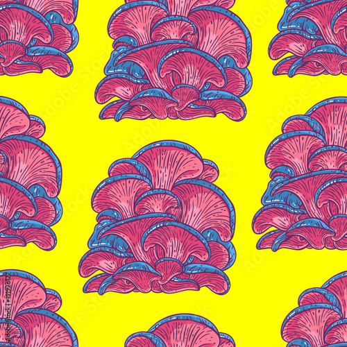 bright color background of fantastic mushrooms