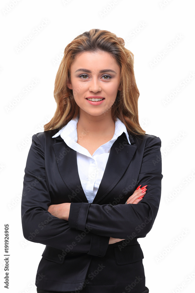 portrait of a smiling business woman. portrait of a smiling business woman.