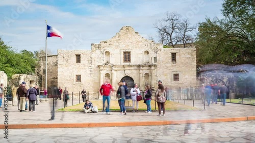 The Alamo, San Antonio Texas, Day Timelapse Video photo