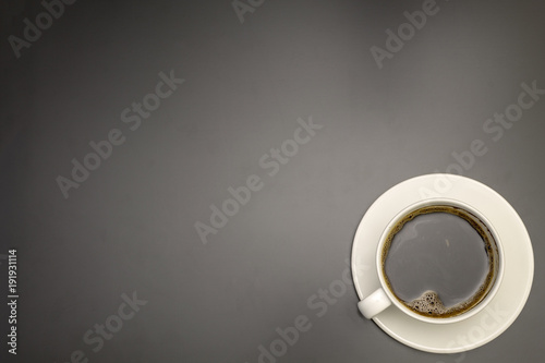 Coffee on a black table