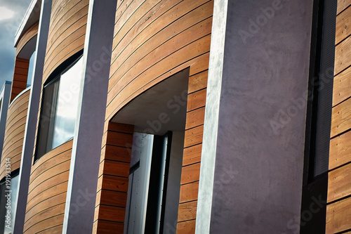 Картината върху платно Curving wood clad.