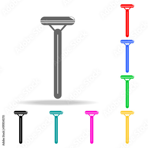 Razor linear icon. Shaving razor icon. Barber Element multi colored icons for mobile concept and web apps. icon for website design and development, app development. Premium icon photo