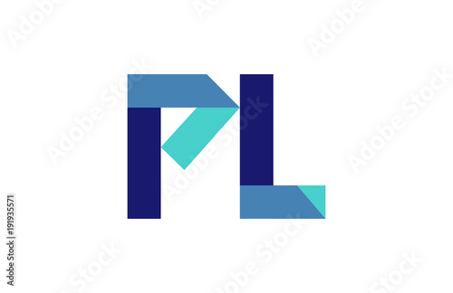 Free Download PL Ribbon Letter Logo - GFXLoad