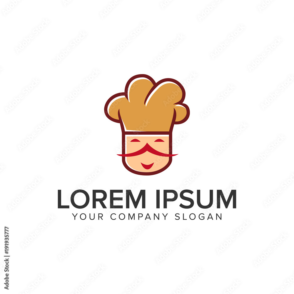 chef smile design concept template. fully editable vector chef smile design concept template. fully editable vector