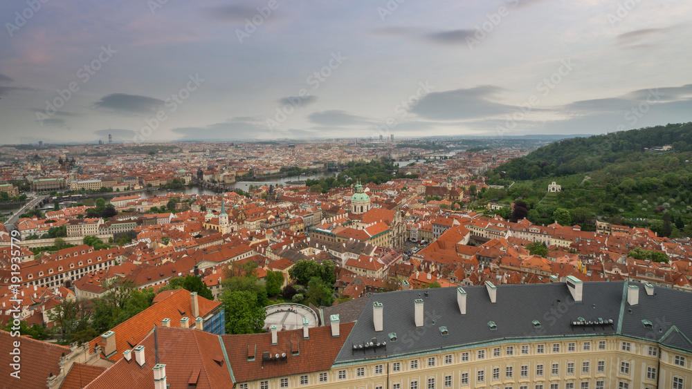 Prague cityscape from Prague tower ,Czech replublic