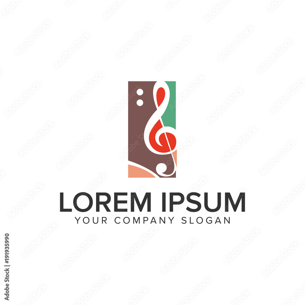 Obraz premium entertaiment music logo design concept template. fully editable vector