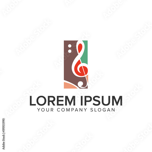entertaiment music logo design concept template. fully editable vector
