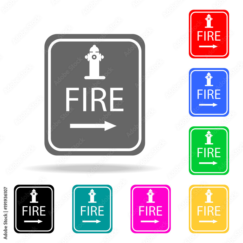 Hydrant point icon. Element firefighters multi colored icons for mobile ...