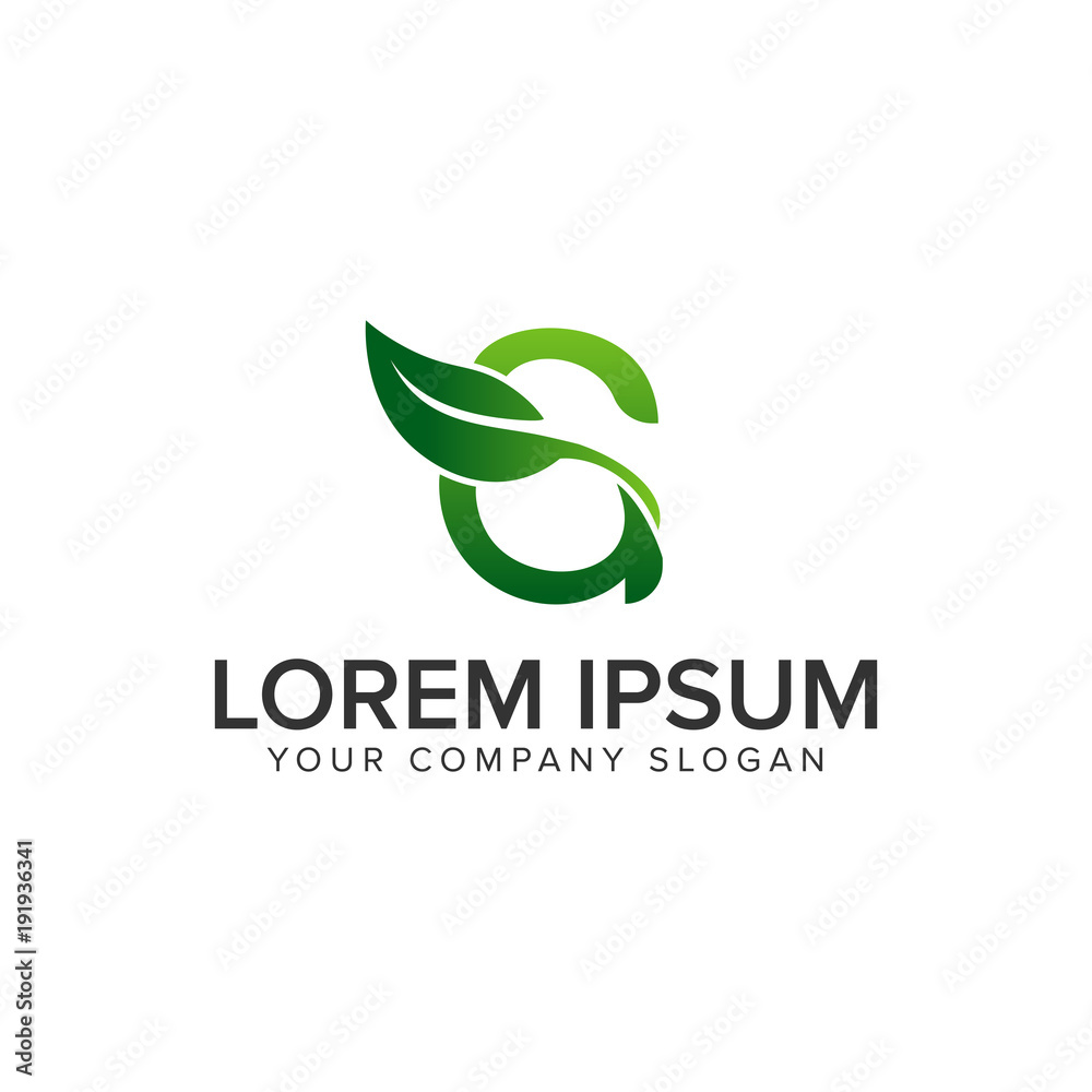 letter G leaf logo design concept template. fully editable vector