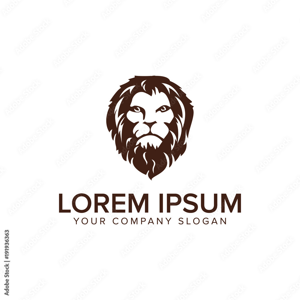head Lion logo design concept template. fully editable vector head Lion logo design concept template. fully editable vector