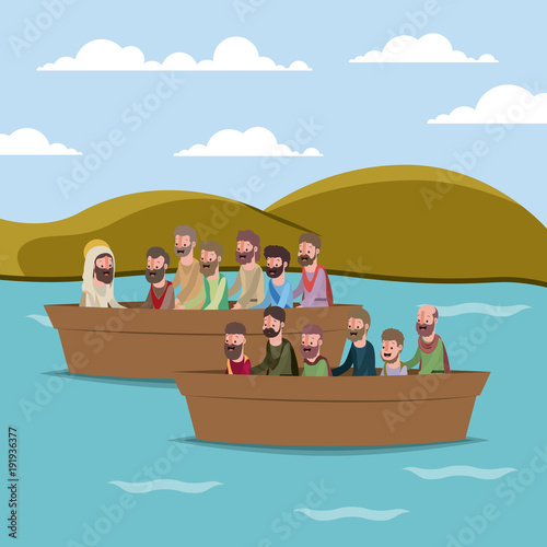 holy week biblical scene vector illustration design
