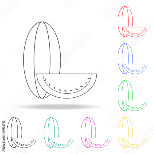 Melon icon. Element firefighters multi colored icons for mobile concept and web apps. Thin line icon for website design and development, app development. Premium icon