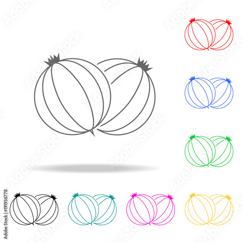 Gooseberry icon. Element firefighters multi colored icons for mobile concept and web apps. Thin line icon for website design and development, app development. Premium icon