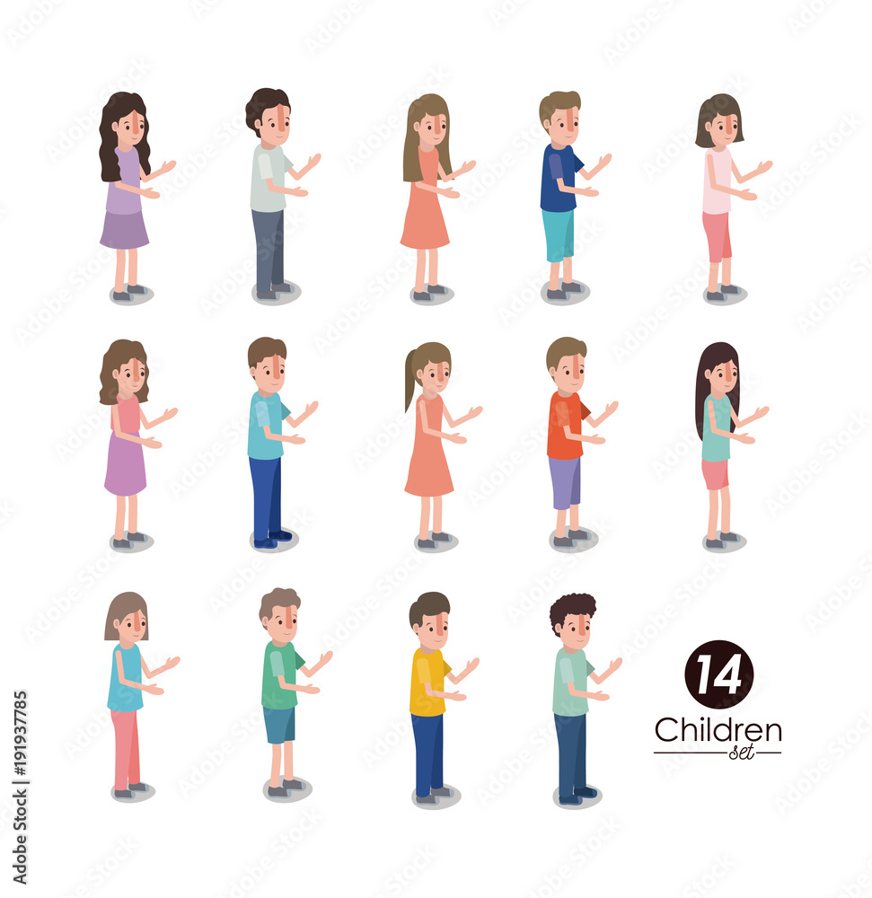 group of kids characters vector illustration design group of kids characters vector illustration design