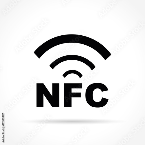 nfc icon on white background