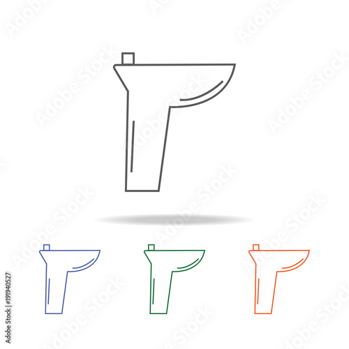 Sink icon. Element of bathroom tools multi colored icon for mobile concept and web apps. Icon for website design and development, app development. Premium icon
