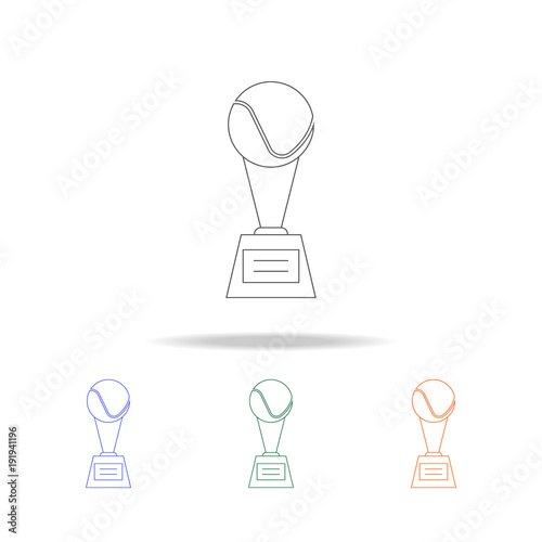 cup tennis ball icon. Element of prizes multi colored icon for mobile concept and web apps. Thin line icon for website design and development, app development. Premium icon