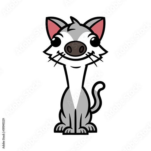 Cartoon Silly Cat Illustration