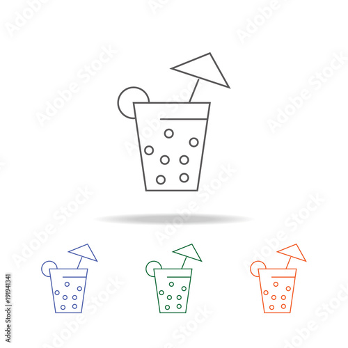 Coctail icon. Element of a party multi colored icon for mobile concept and web apps. Thin line icon for website design and development, app development. Premium icon