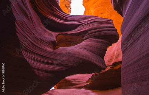 Beautiful of sandstone formations in lower Antelope Canyon, Page, Arizona, USA