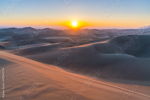 Great sand dune national park at sunset,Colorado,usa.