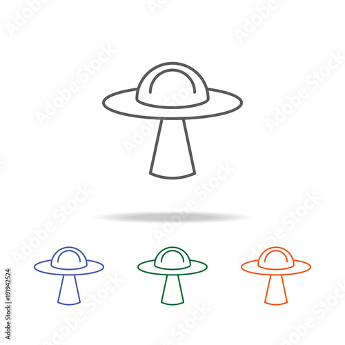 Space Aliens. UFO icon. Element of a space multi colored icon for mobile concept and web apps. Thin line icon for website design and development, app development. Premium icon