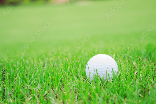 golf ball on green lawn.