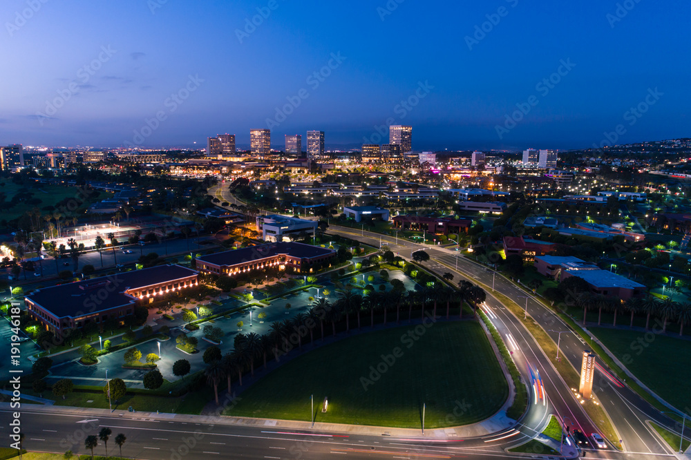 Aerial view of Fashion Island shopping mall in Newport Beach, California  Stock Photo