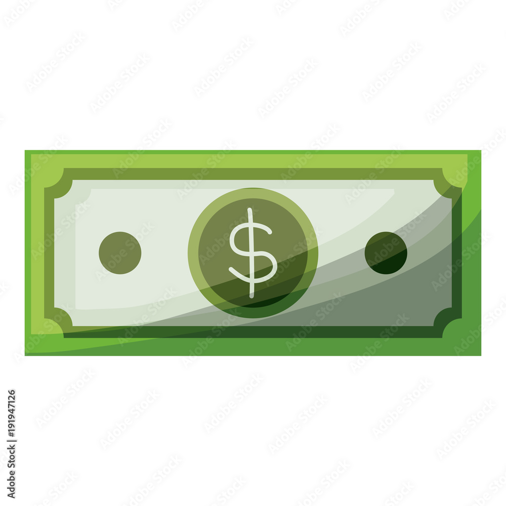bill dollar money icon vector illustration design